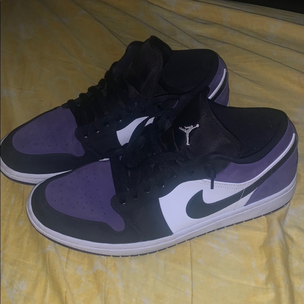 Purple Jordan low 1s